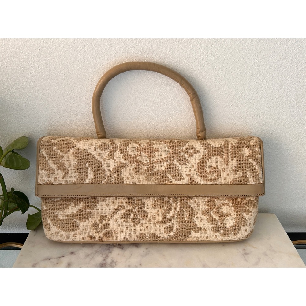 Vintage Tano of Madrid Floral Tapestry Carpet Bag Boho AS-IS Restoration Project